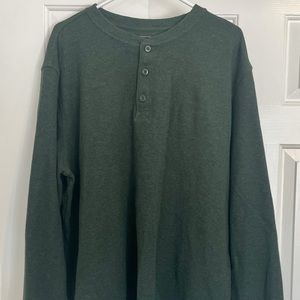Men’s long sleeve waffle Henley